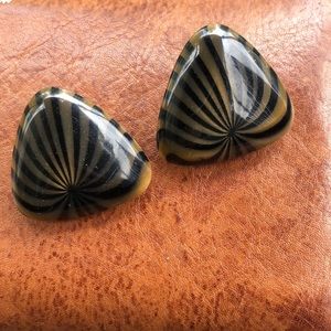 Vintage 80s Retro Pierced Earrings